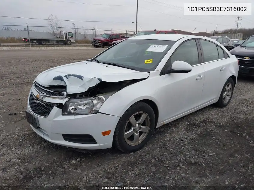 1G1PC5SB3E7316002 2014 Chevrolet Cruze 1Lt Auto