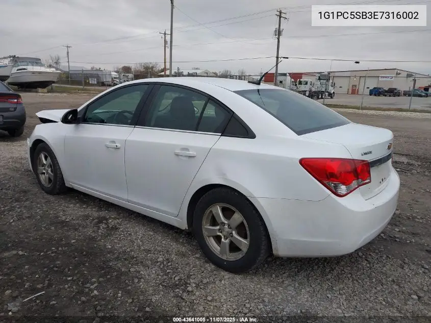 1G1PC5SB3E7316002 2014 Chevrolet Cruze 1Lt Auto
