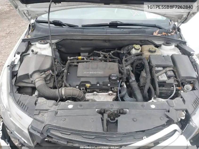 1G1PE5SB8F7262840 2015 Chevrolet Cruze 2Lt Auto