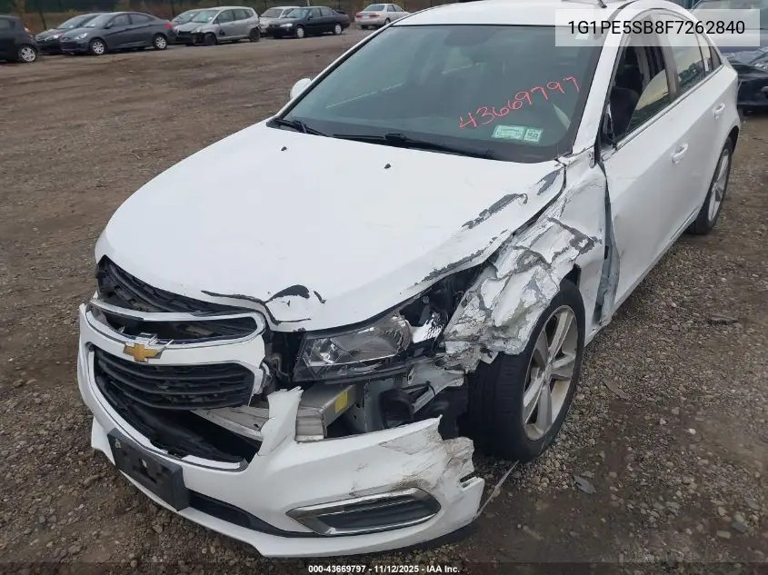 1G1PE5SB8F7262840 2015 Chevrolet Cruze 2Lt Auto