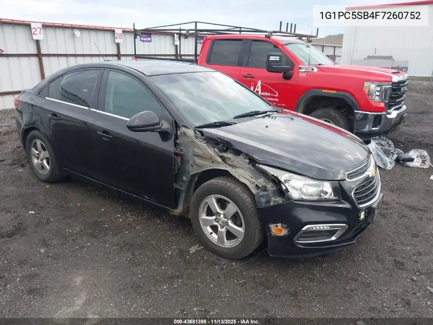1G1PC5SB4F7260752 2015 Chevrolet Cruze 1Lt Auto