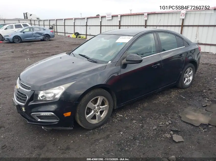 1G1PC5SB4F7260752 2015 Chevrolet Cruze 1Lt Auto