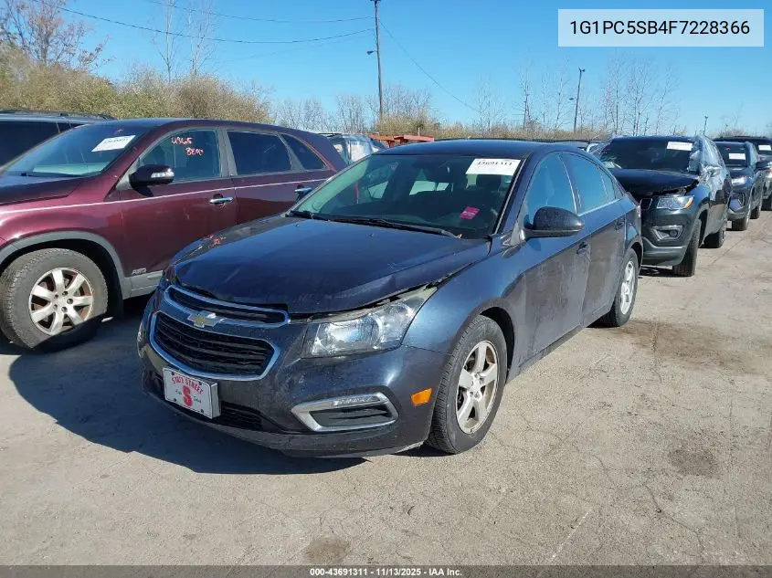 1G1PC5SB4F7228366 2015 Chevrolet Cruze 1Lt Auto