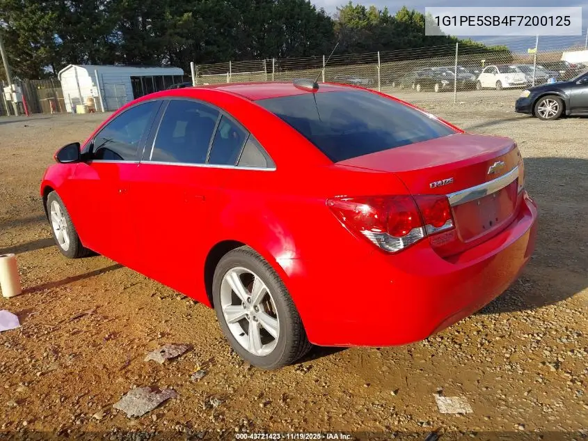 1G1PE5SB4F7200125 2015 Chevrolet Cruze 2Lt Auto