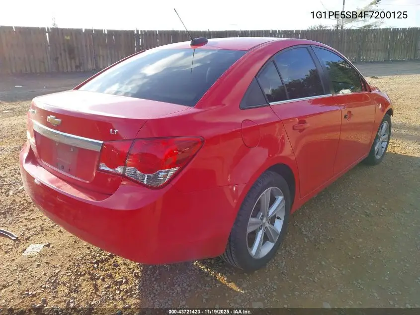 1G1PE5SB4F7200125 2015 Chevrolet Cruze 2Lt Auto
