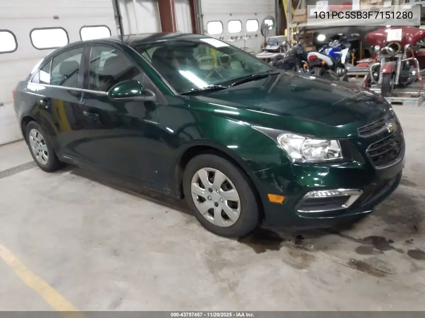 1G1PC5SB3F7151280 2015 Chevrolet Cruze 1Lt Auto