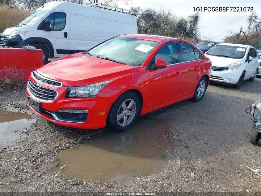 1G1PC5SB8F7221078 2015 Chevrolet Cruze 1Lt Auto