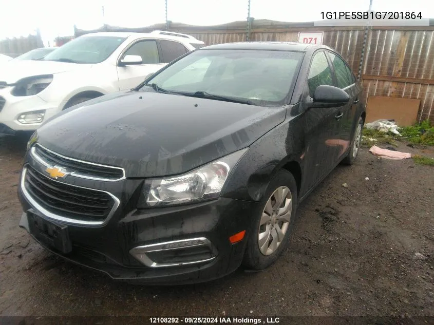 1G1PE5SB1G7201864 2016 Chevrolet Cruze Limited