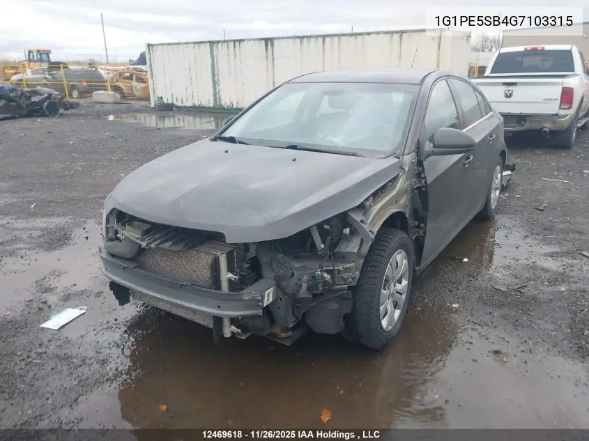 1G1PE5SB4G7103315 2016 Chevrolet Cruze Limited