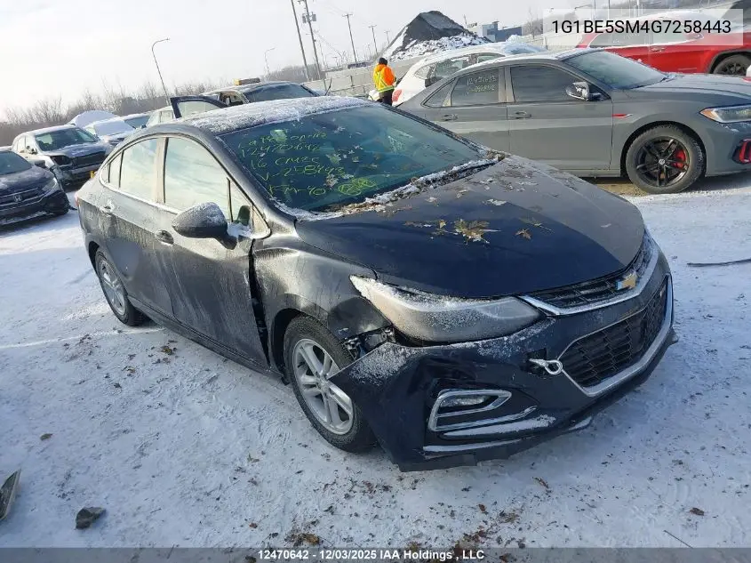 1G1BE5SM4G7258443 2016 Chevrolet Cruze Lt