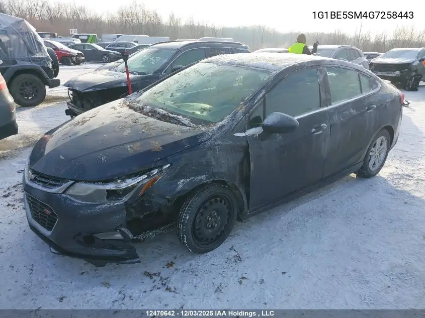1G1BE5SM4G7258443 2016 Chevrolet Cruze Lt
