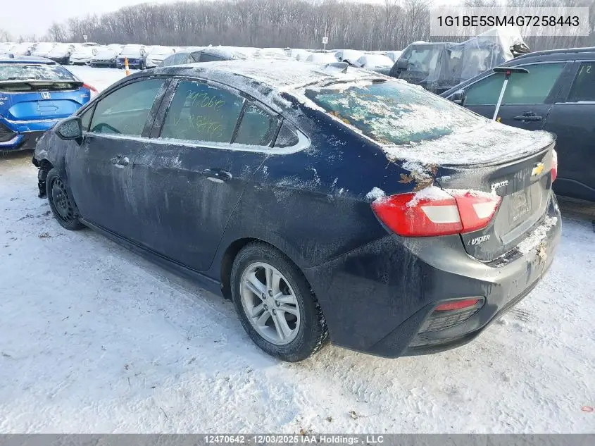 1G1BE5SM4G7258443 2016 Chevrolet Cruze Lt