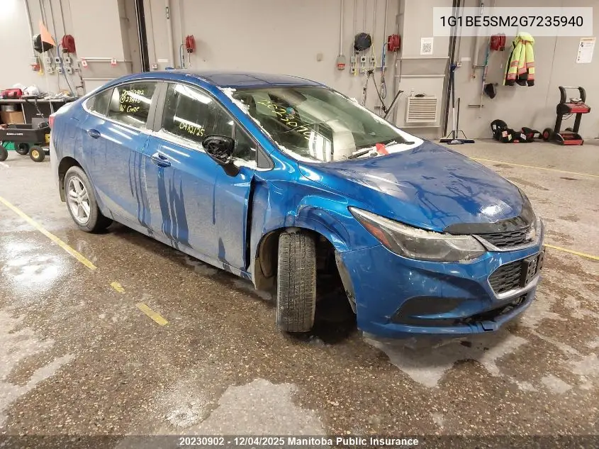 1G1BE5SM2G7235940 2016 Chevrolet Cruze Lt Turbo