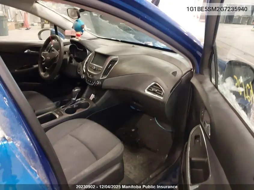 1G1BE5SM2G7235940 2016 Chevrolet Cruze Lt Turbo