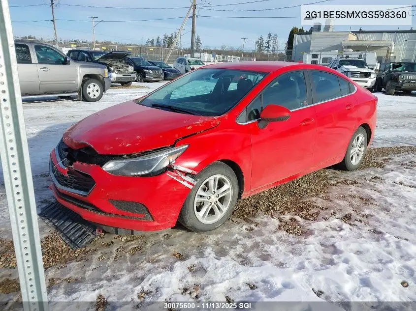 3G1BE5SMXGS598360 2016 Chevrolet Cruze Lt