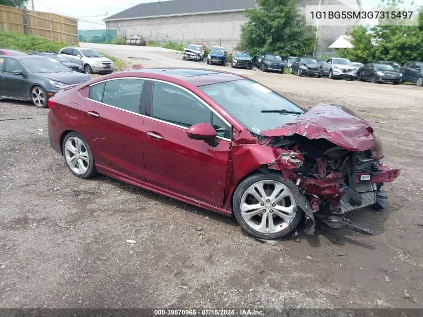 2016 Chevrolet Cruze Premier Auto VIN: 1G1BG5SM3G7315497 Lot: 39870965