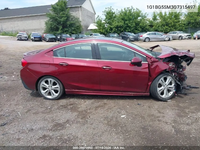 2016 Chevrolet Cruze Premier Auto VIN: 1G1BG5SM3G7315497 Lot: 39870965