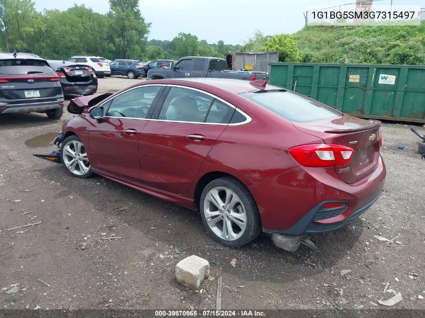 2016 Chevrolet Cruze Premier Auto VIN: 1G1BG5SM3G7315497 Lot: 39870965