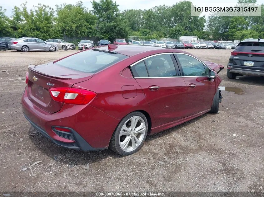 2016 Chevrolet Cruze Premier Auto VIN: 1G1BG5SM3G7315497 Lot: 39870965