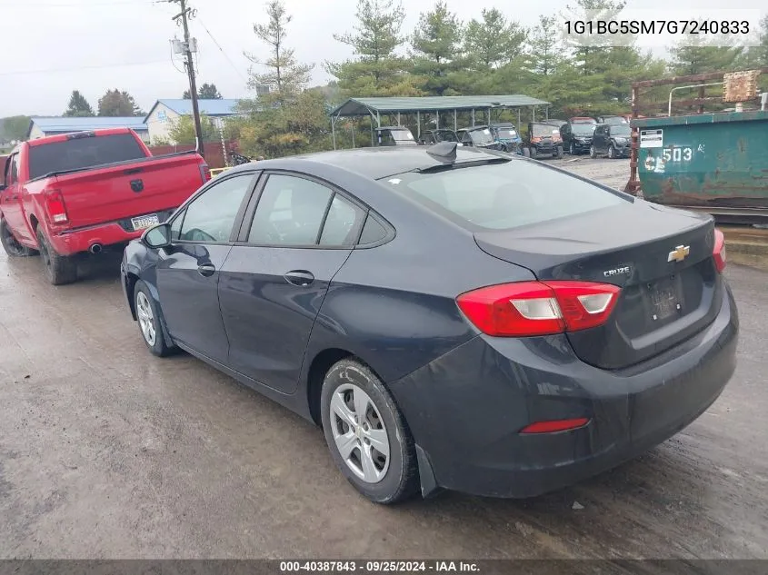 2016 Chevrolet Cruze Ls Auto VIN: 1G1BC5SM7G7240833 Lot: 40387843