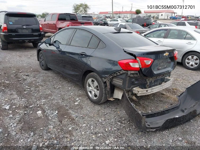 2016 Chevrolet Cruze Ls Auto VIN: 1G1BC5SM0G7312701 Lot: 40444239