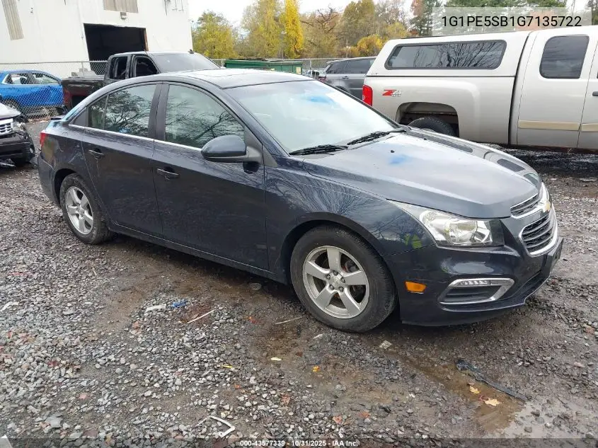 1G1PE5SB1G7135722 2016 Chevrolet Cruze Limited 1Lt Auto