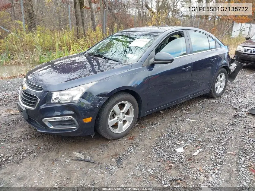 1G1PE5SB1G7135722 2016 Chevrolet Cruze Limited 1Lt Auto