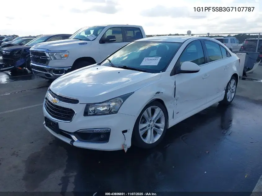 1G1PF5SB3G7107787 2016 Chevrolet Cruze Limited 2Lt Auto