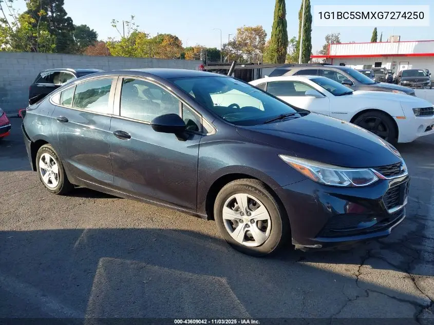 1G1BC5SMXG7274250 2016 Chevrolet Cruze Ls Auto