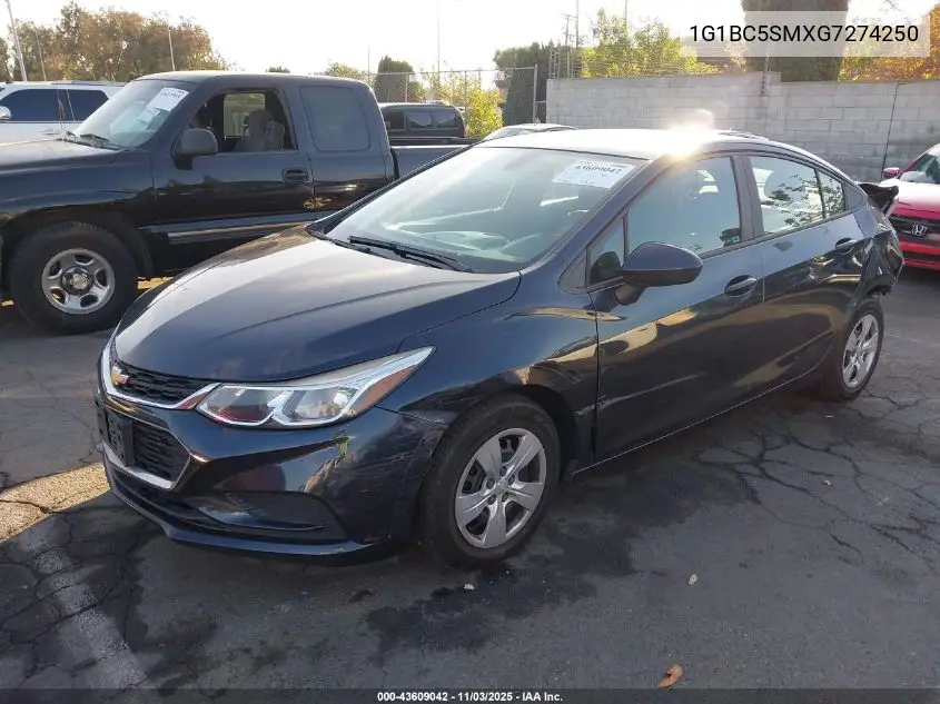 1G1BC5SMXG7274250 2016 Chevrolet Cruze Ls Auto