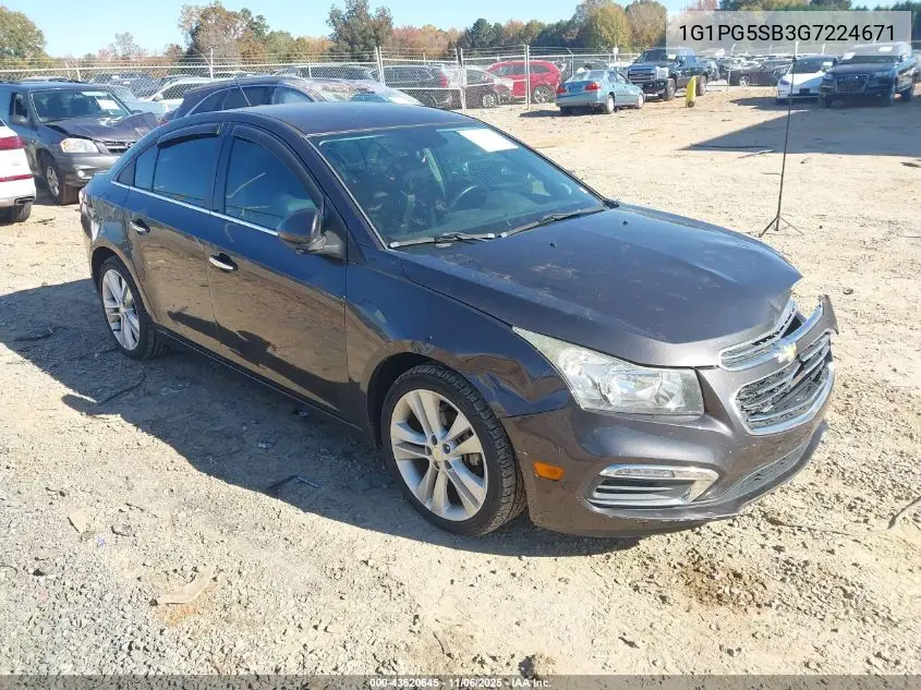 1G1PG5SB3G7224671 2016 Chevrolet Cruze Limited Ltz Auto