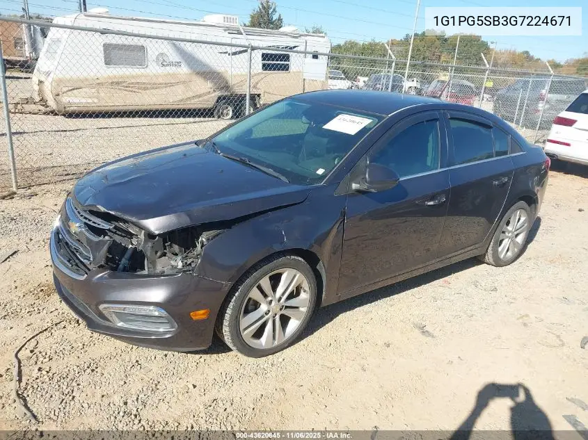 1G1PG5SB3G7224671 2016 Chevrolet Cruze Limited Ltz Auto