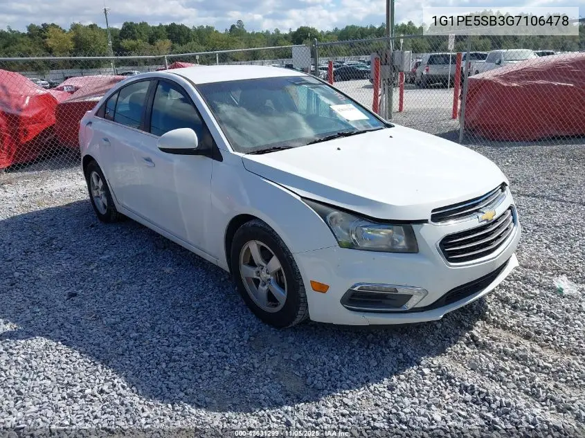 1G1PE5SB3G7106478 2016 Chevrolet Cruze Limited 1Lt Auto