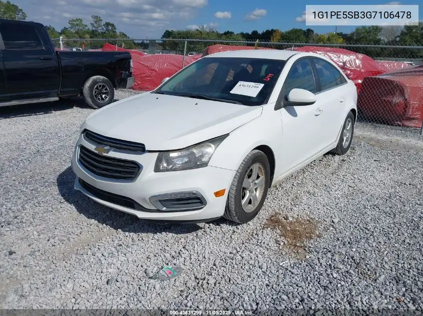 1G1PE5SB3G7106478 2016 Chevrolet Cruze Limited 1Lt Auto