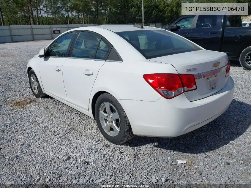 1G1PE5SB3G7106478 2016 Chevrolet Cruze Limited 1Lt Auto