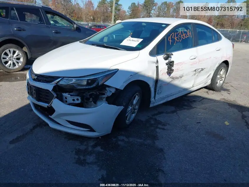 1G1BE5SM8G7315792 2016 Chevrolet Cruze Lt Auto