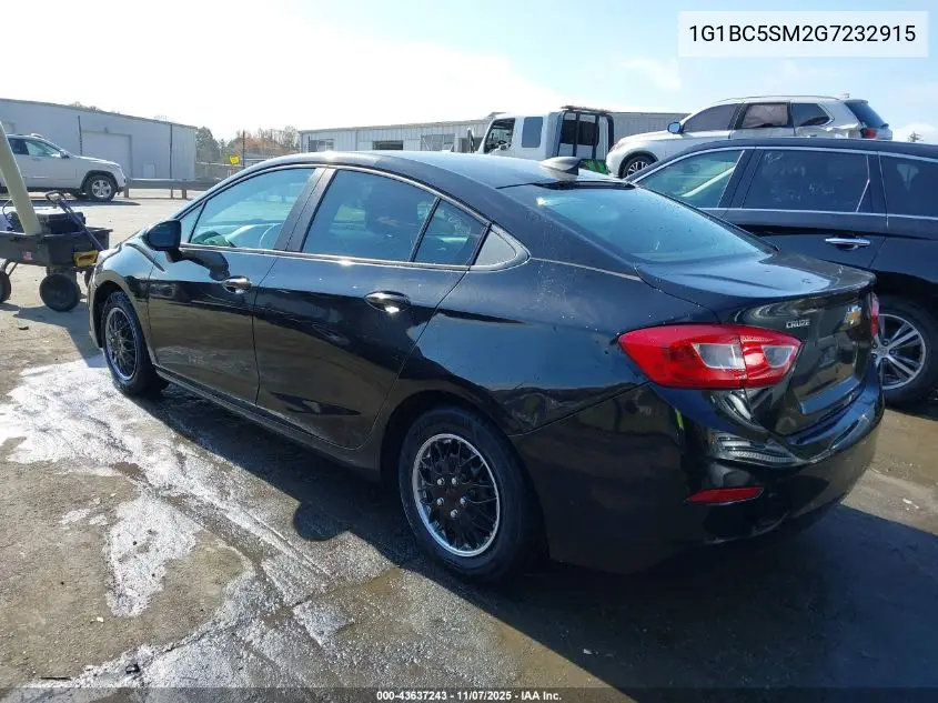 1G1BC5SM2G7232915 2016 Chevrolet Cruze Ls Auto