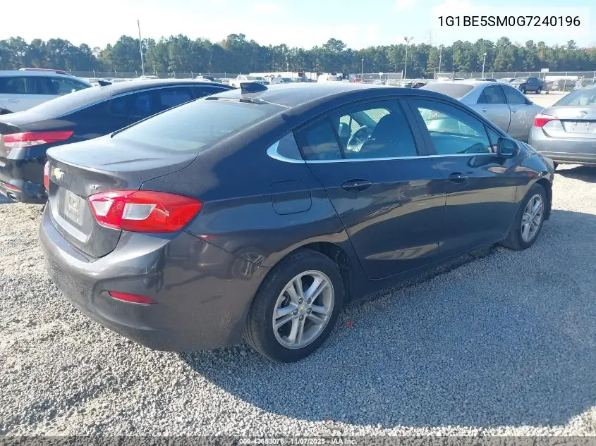 1G1BE5SM0G7240196 2016 Chevrolet Cruze Lt Auto