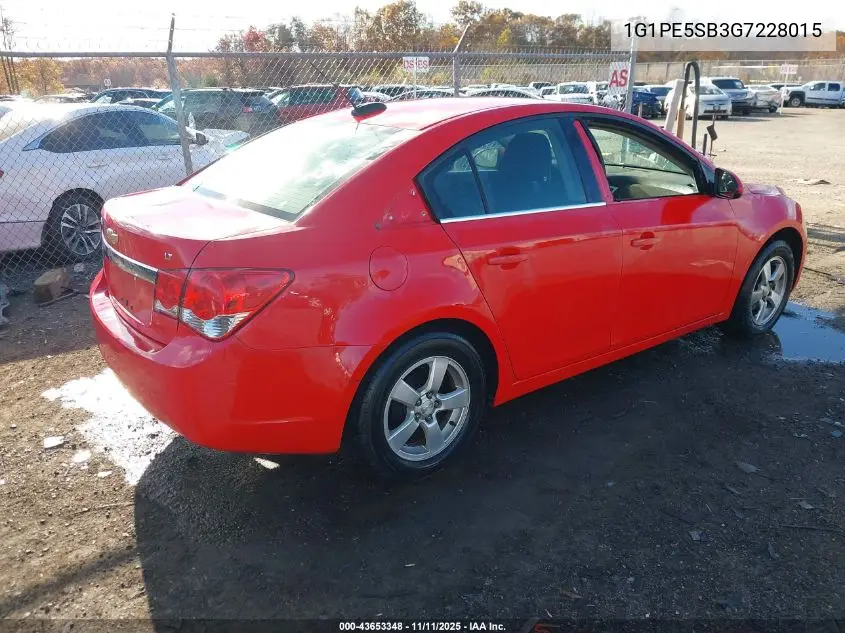 1G1PE5SB3G7228015 2016 Chevrolet Cruze Limited 1Lt Auto