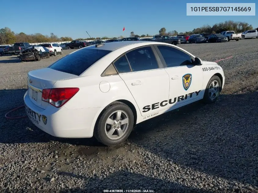 1G1PE5SB7G7145669 2016 Chevrolet Cruze Limited Lt