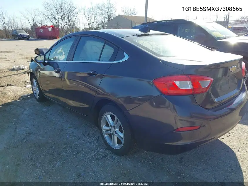 1G1BE5SMXG7308665 2016 Chevrolet Cruze Lt Auto