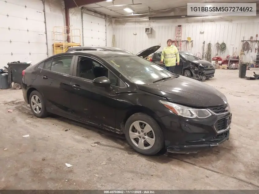 1G1BB5SM5G7274692 2016 Chevrolet Cruze Ls Manual