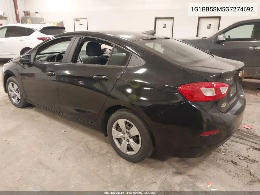 1G1BB5SM5G7274692 2016 Chevrolet Cruze Ls Manual