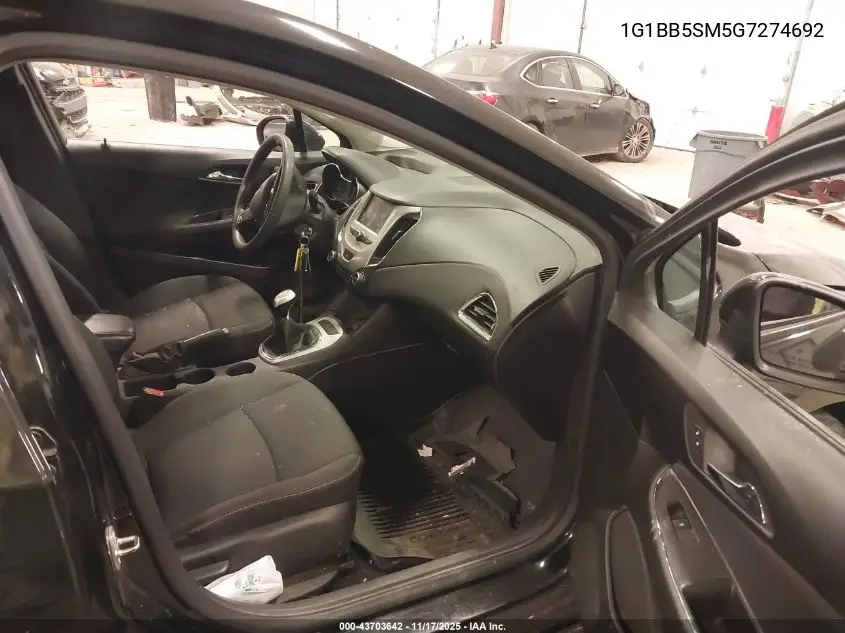 1G1BB5SM5G7274692 2016 Chevrolet Cruze Ls Manual