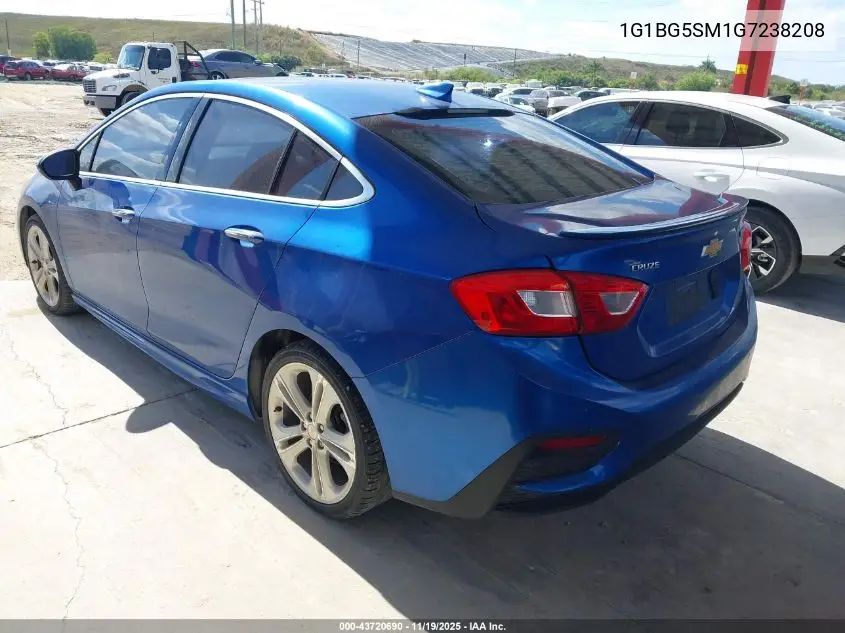 1G1BG5SM1G7238208 2016 Chevrolet Cruze Premier Auto