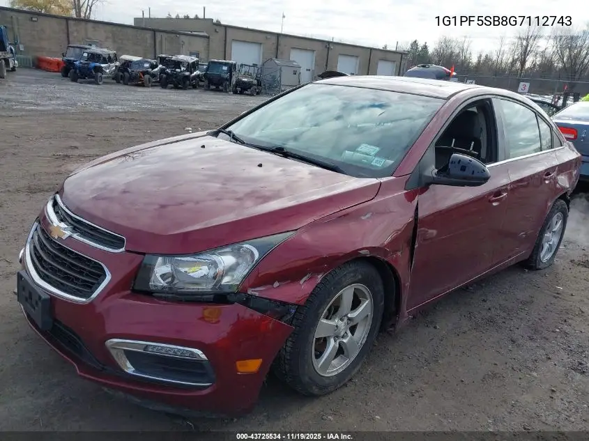 1G1PF5SB8G7112743 2016 Chevrolet Cruze Limited 2Lt Auto
