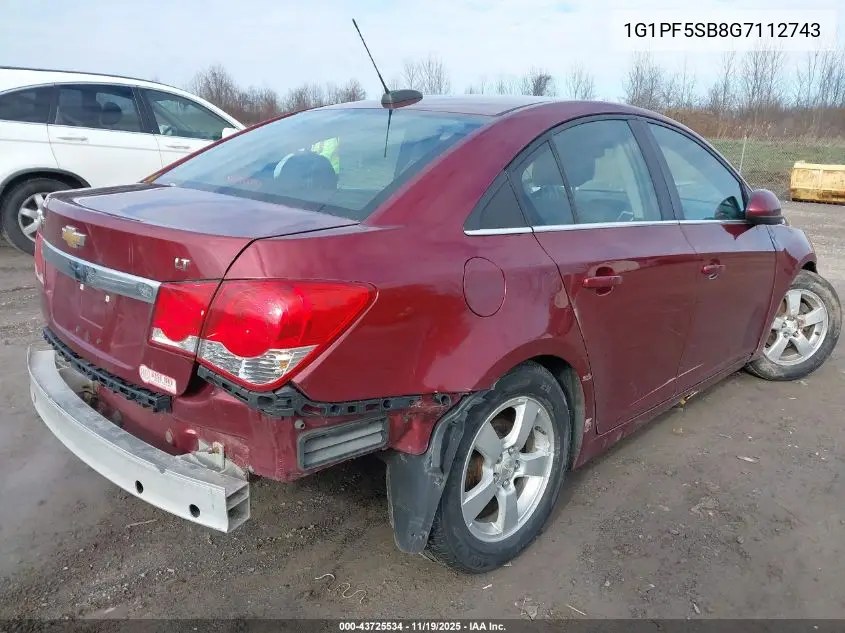 1G1PF5SB8G7112743 2016 Chevrolet Cruze Limited 2Lt Auto