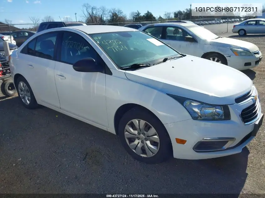 1G1PC5SH8G7172311 2016 Chevrolet Cruze Limited Ls Auto
