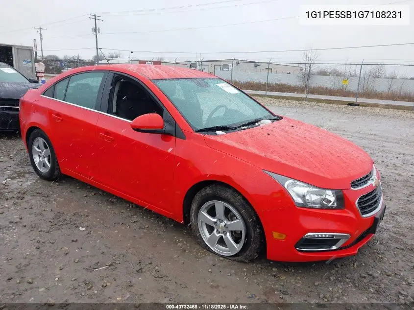 1G1PE5SB1G7108231 2016 Chevrolet Cruze Limited 1Lt Auto