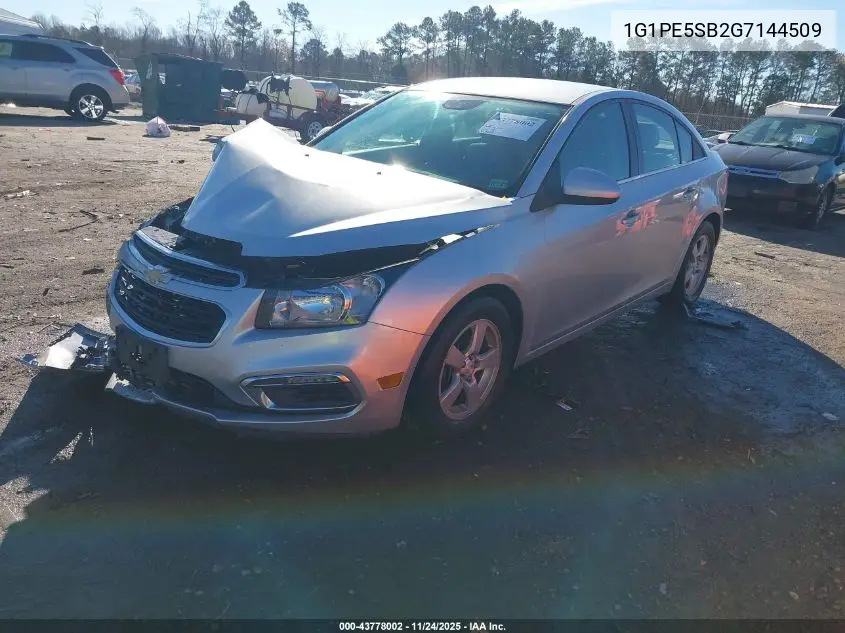 1G1PE5SB2G7144509 2016 Chevrolet Cruze Limited 1Lt Auto